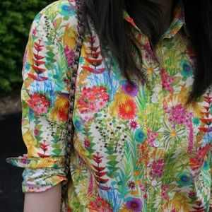 J.Crew Liberty Perfect Shirt in Tresco Floral 2/XS